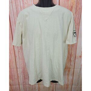 Members Only Mens Large T-Shirt Off-White Cotton Crew Neck Short Sleeve